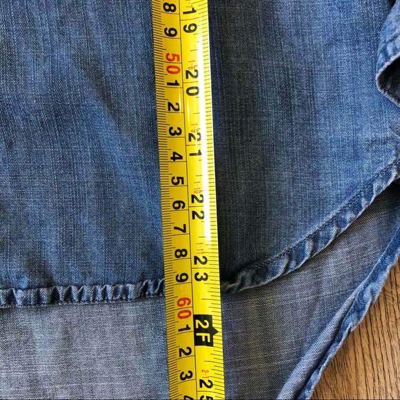 CLOTH & STONE Chambray Half Button Down Popover Top - Size XS - Picture 8 of 9